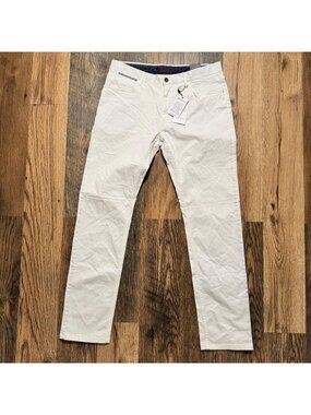 Robert Graham White Marti Tailored Kipling Pants Men's Size 34 New With Tags!